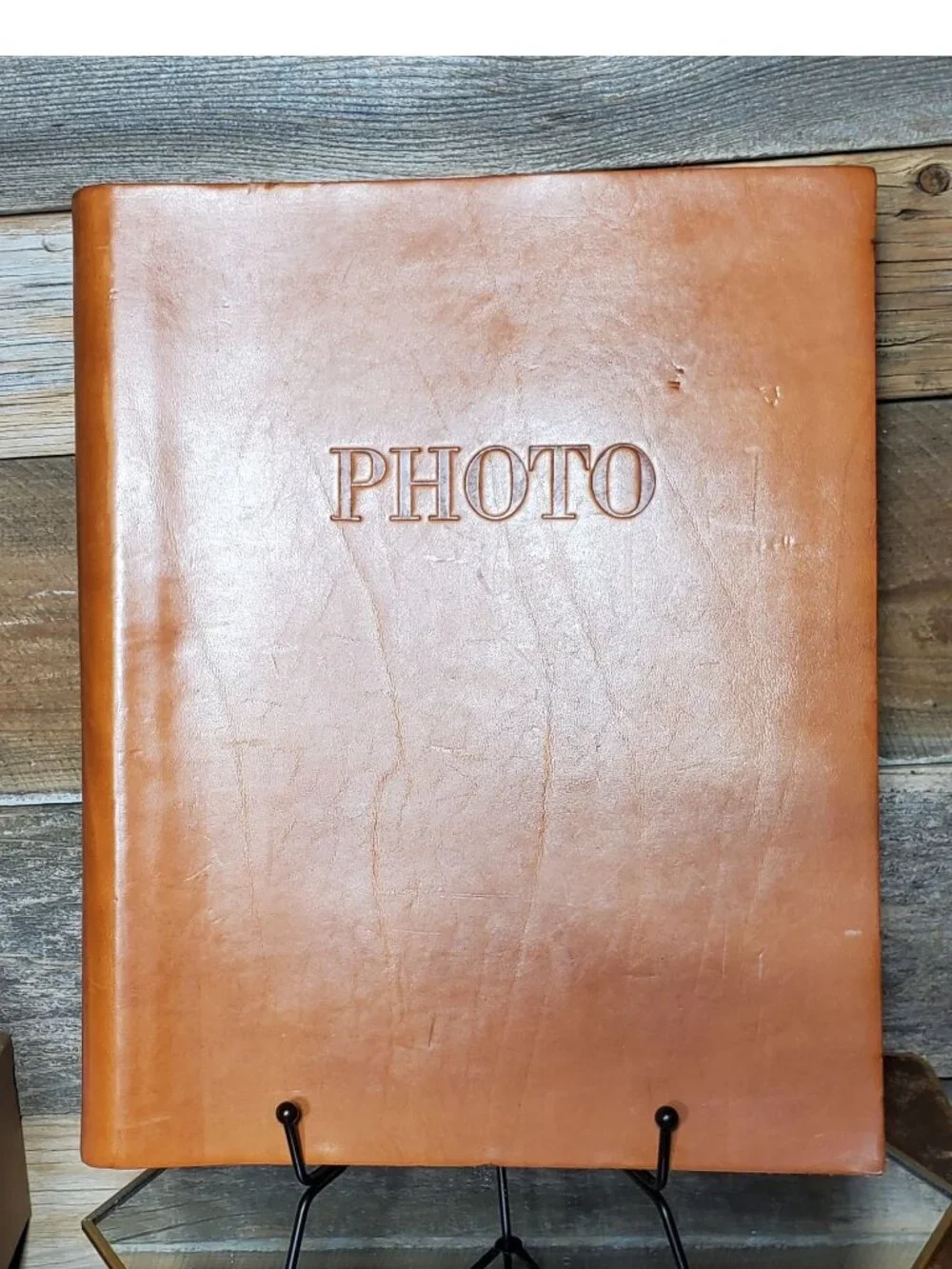 PratesiArte Genuine Leather Photo Album Made In Italy With Cream Pages